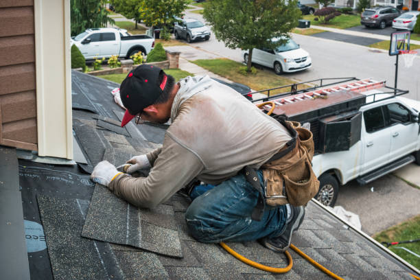 Professional Roofing technician working in Tyler Hill, PA
